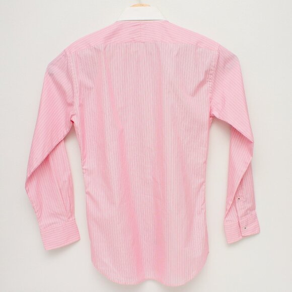 TM Lewin Limited Edition Long Sleeve Dress Shirt Pink Pinstripes 15.5 Slim Fit - Picture 2 of 8